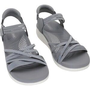 Easy Spirit Winsor Strappy Lightweight Gray Slingback Sandals Women's US 8.5M